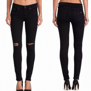 Rag & Bone Skinny Coal With Holes Jeans Size 26